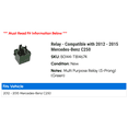 thumbnail image 2 of Relay - Compatible with 2012 - 2015 Mercedes-Benz C250 2013 2014, 2 of 2