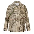 thumbnail image 4 of Men's Summer New Loose Print Long Sleeve Shirt Cardigan Beach Shirt XL, 4 of 5