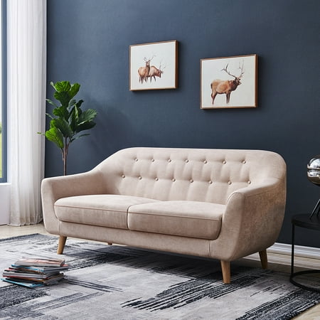 Cloud Couch For Sale Tufted Sofa, Modern Sofa Bed, U-shaped Solid Wood High Resilience Sponge Sleeper Sofa, Gray Cloud ()