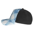 thumbnail image 3 of Curved Design Along The Top Of The Baseball Cap Reinforced Adjustable Breasted Four Seasons Available Argyle Plaid Lightskyblue_1, 3 of 8