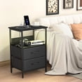 thumbnail image 1 of Mesa Auxiliar con Puerto USB FurnitureR Marron Moderno, 1 of 6