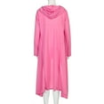 thumbnail image 2 of Gibobby Playera De Algodón Sólido Irregular Tamaño largo Tops Manga Mujer Sudadera Capucha Más Blusa Suéter Blusa de mujer（Rosa， L), 2 of 5