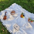 thumbnail image 4 of Typpkmm Portable Cotton Blend Picnic Mat with Tassel for Outdoor Camping 1Pcs, 4 of 7