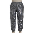 thumbnail image 3 of Sinleey Kids Girls Boys Glittery Metallic Harem Pants Hip Hop Latin Streets Casual Sweatpants Tighten Black 110, 3 of 6