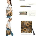 thumbnail image 3 of ZUXONGSY Sunflower Print 2 Pcs Bucket Purse Set for Women Lightweight Shoulder Bag with Leather Wallet Casual Top-Handle Handbags with Purse for Shopping, 3 of 4
