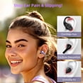 thumbnail image 3 of Clip On Earbuds Touch Screen,Wireless Open Ear Headphones with Bluetooth 6.0，50h Battery Life，Lightweight Comfort Sport Earbuds Built-in Mic IPX7 Waterproof Earphones for Running Fitness,black, 3 of 18
