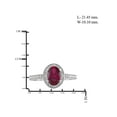 thumbnail image 3 of JewelersClub Ruby Ring Birthstone Jewelry – 2.00 Carat Ruby 0.925 Sterling Silver Ring Jewelry with White Diamond Accent – Gemstone Rings with Hypoallergenic 0.925 Sterling Silver Band, 3 of 4