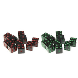SM SunniMix 50 Dados Acrílicos D6 De 12 Mm – Seis Caras Con Pepitas, Color Verde, Para Juegos De Mesa Y Rol