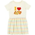 thumbnail image 3 of Inktastic I Love Pizza Girls Toddler Dress, 3 of 5