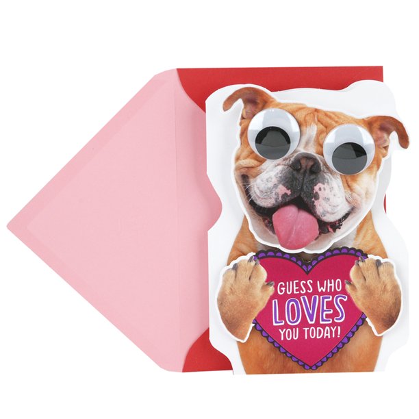Hallmark Funny Valentine's Day Card (Dog with Googly Eyes) Walmart