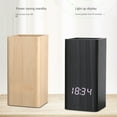 thumbnail image 6 of Voice Control Digital Wooden Pen Holder with Alarm Clock Creative Student Desktop USB Powered/Battery Operated LED Pencil Organizer for Home Office, 6 of 19