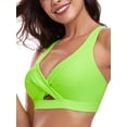 thumbnail image 4 of RELLECIGA Women's V Neck Bikini Top Criss Cross Cutout Bathing Suits, 4 of 7