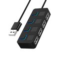 thumbnail image 2 of 4 puertos USB 2.0 Hub Splitter Adaptador de corriente USB múltiple para computadora de escritorio portátil, 2 of 9