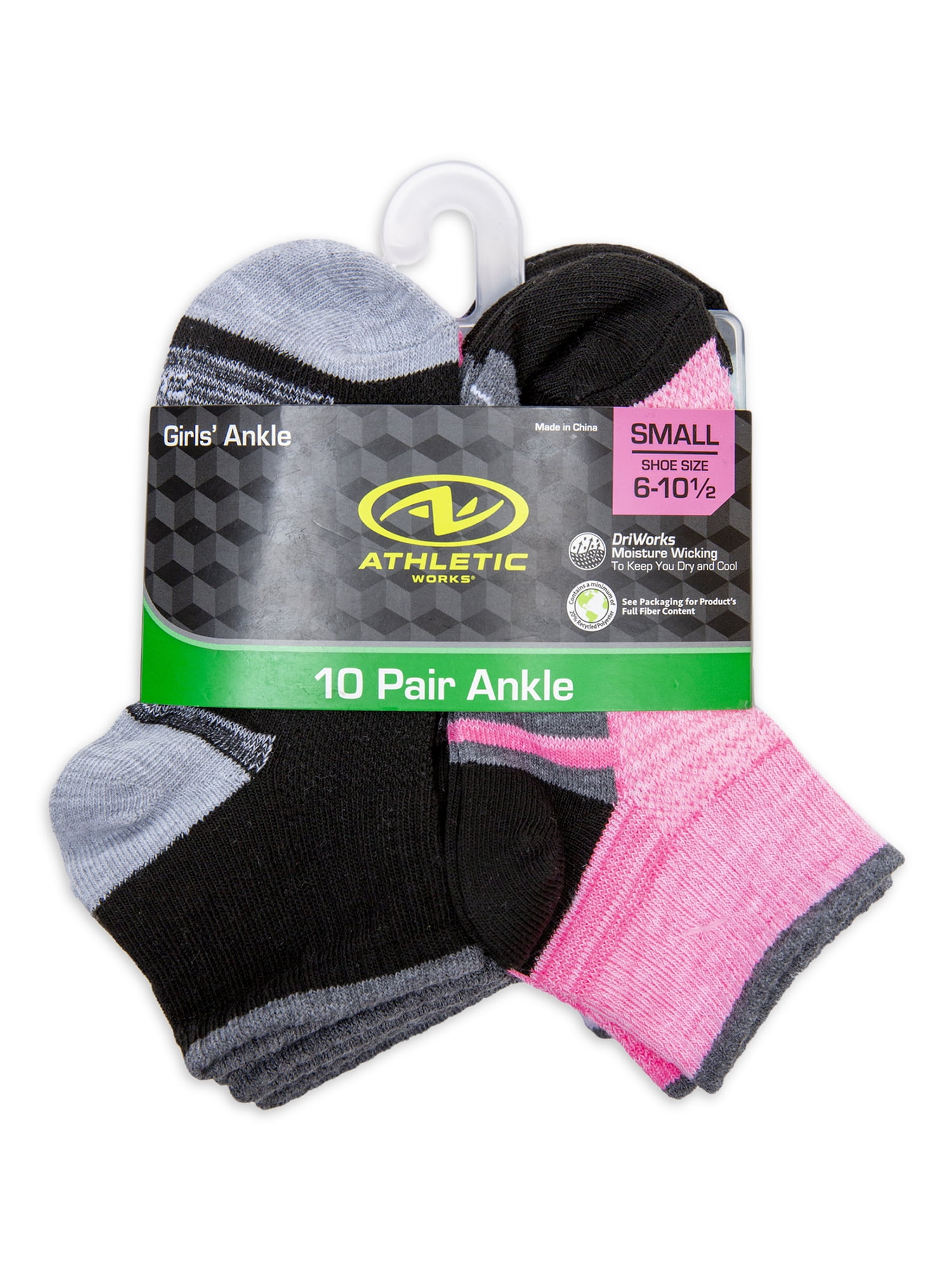 10 Pack Girls' Socks Low Cut multiple designs & colors Shoe Size 7-3 New 