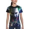thumbnail image 4 of Joker Harley Quinn Suicide Youth Unisex T-Shirt Crewneck Short Sleeve Double-Sided Print Tee Shirts Top For Boys Girls Kid Teen X-Large, 4 of 6