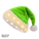 thumbnail image 1 of Xiao Hua 5 gorros de Papá Noel iluminados, gorros navideños de peluche, divertidos gorros navideños para adultos, luz cálida, verde, 1 of 3