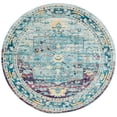 thumbnail image 2 of SAFAVIEH Crystal Jonette Oriental Area Rug, Teal/Purple, 5' x 5' Round, 2 of 8