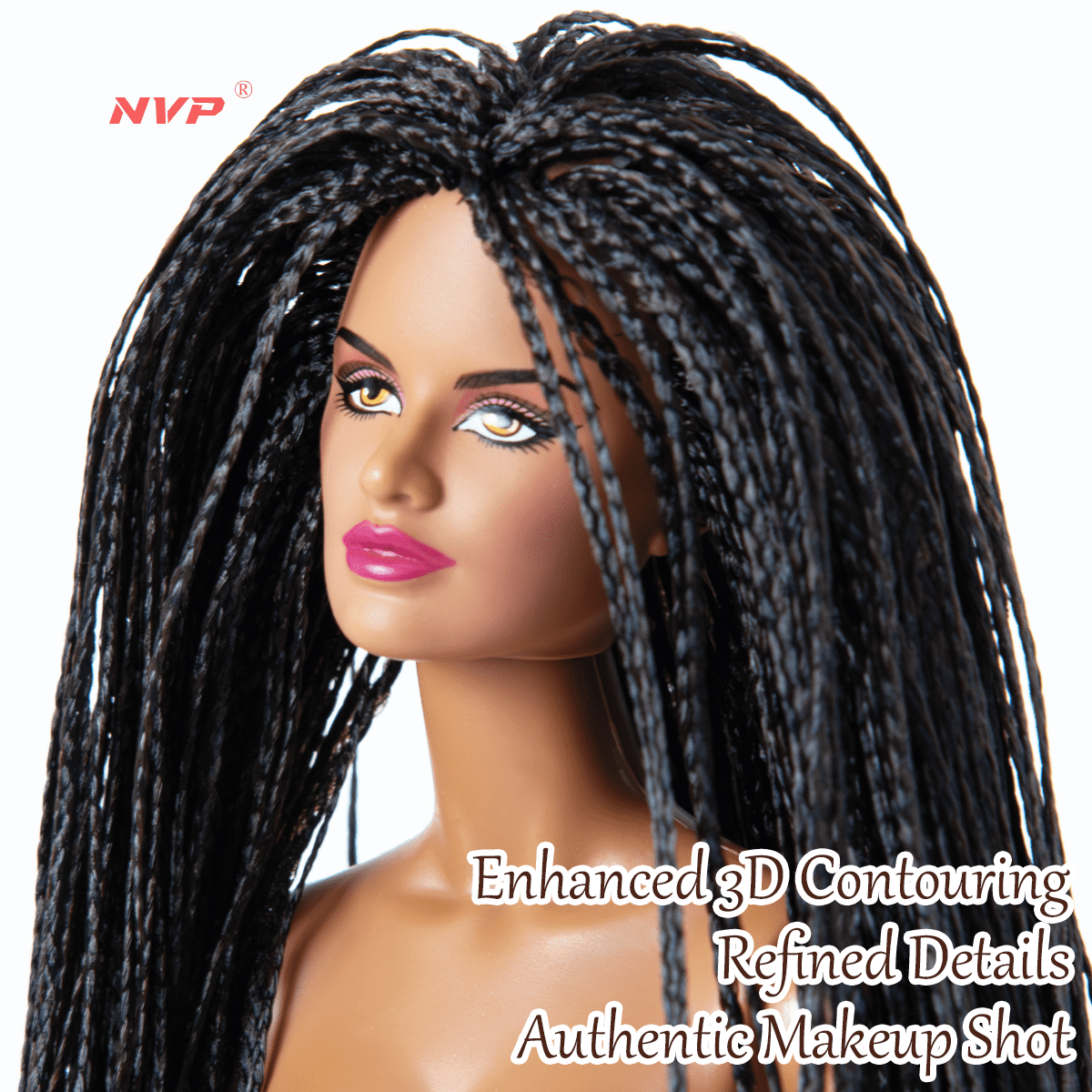 12.6inch Realistic Collectible BJD Doll - Fashion Model Ball Jointed Doll with 12 Joints for DIY Crafting (No Clothing Included)