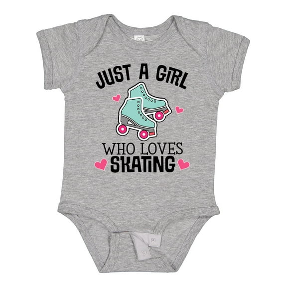 Inktastic Just a Girl Who Loves Skating Girls Baby Bodysuit