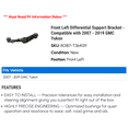 thumbnail image 2 of Front Left Differential Support Bracket - Compatible with 2007 - 2019 GMC Yukon 2008 2009 2010 2011 2012 2013 2014 2015 2016 2017 2018, 2 of 2