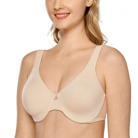 

Delimira Women s Smooth Full Figure Large Busts Underwire Seamless Minimizer Bra