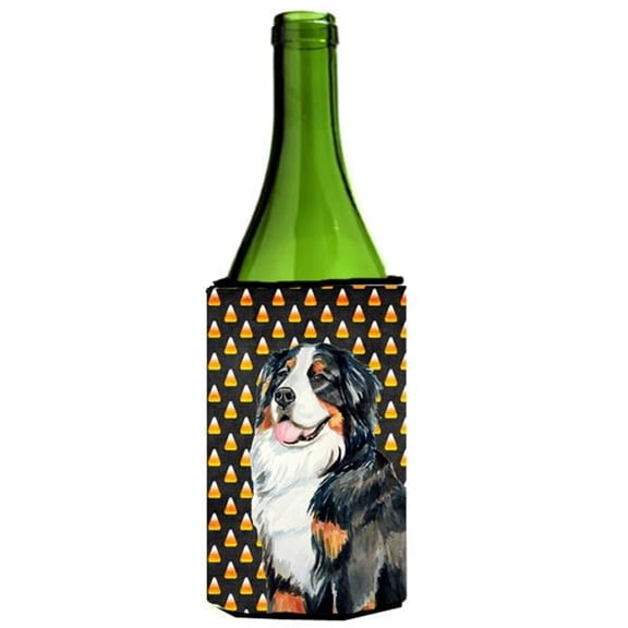 Bernese Mountain Dog Candy Corn Halloween Portrait Wine bottle sleeve Hugger - 24 oz.