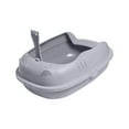 thumbnail image 5 of Cat Anti Splashing Sand Box, Cat Litter Container Portable Pet Litter Gray, 5 of 8