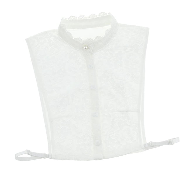 Cuello Falso De Mitad Encaje Floral Extraíble Accesorios De Ropa Para Cóctel Noche