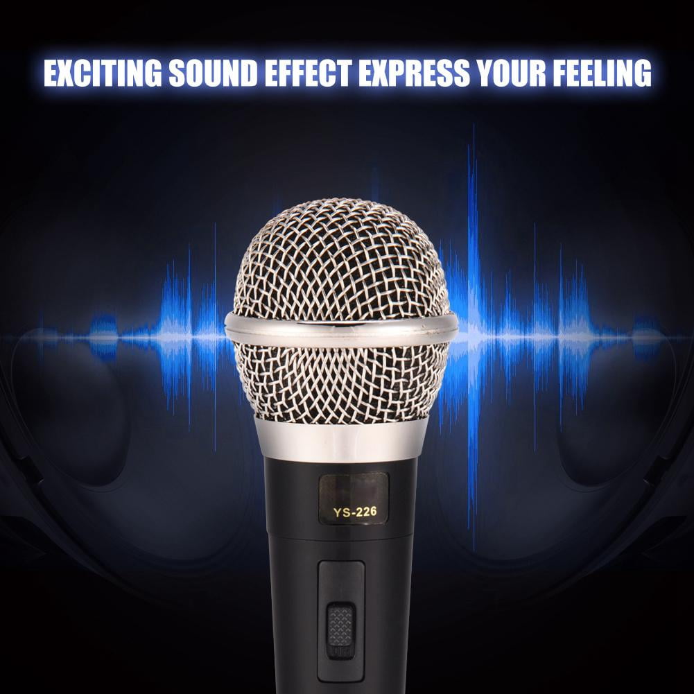 Tebru Handheld Professional Wired Dynamic Microphone Clear Voice for Karaoke Vocal Music