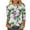 Green, variant on JTZGDY Plus Size Womens Tops Dressy Casual Floral Printed Summer 3/4 Length Sleeve Crewneck Graphic T-Shirts Loose Oversized Basic Tees Tunic Blouse Purple XXXXL