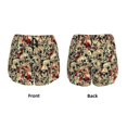 thumbnail image 5 of Picia Skulls1 Pattern Women's 2 in 1 Athletic Running Shorts High Waisted Workout Casual Gym Sweat Shorts with Comfy Liner Zipper Pockets-Small, 5 of 9
