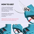 thumbnail image 6 of HoLife Electric Cordless Pruning Shears, 30Mm Electric Pruning Shears, High-Quality Blades Branch Pruners Compatible with Makita 18V Batterry for Gardening, 6 of 11