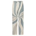 thumbnail image 5 of Swirling Pastel Abstract Design Lines Winter Female Pants Flannel High Waist Women Pants Lady Warm Straight Leg Plush Trousers, 5 of 7