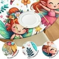 thumbnail image 4 of Colorful Fairy Princess Pattern Round Fitted Tablecloth with Elastic Edge,Dining Table Cover Waterproof,Outdoor Round Tablecloth for Camping,Dining,Indoor and Outdoor, 4 of 7