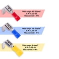thumbnail image 3 of 100PCS 22-10AWG Piggyback Quick Wire Connector Male Female Spade Terminals Mixed, 3 of 10