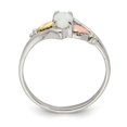 thumbnail image 2 of White Sterling Silver Ring Band Gemstone Opal, Lab Created Phenomena, 2 of 3