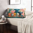 thumbnail image 6 of Salouo Cute Animal Party Print Print Pillow Case Cover,Wrinkle-Free Bed Pillow Cover Pack of 1 Home Decor Fade-Resistant and Stain-Resistant ,Pillows Not Included -16"x24", 6 of 8