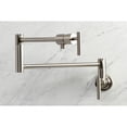 thumbnail image 2 of Kingston Brass KS4108CML Manhattan Two-Handle 1-Hole Wall Mount Pot Filler Faucet in Brushed Nickel, 2 of 8