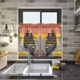 thumbnail image 4 of Yayeee Kitchen Curtains Tier Pair Light Filtering 27"x24" Rod Pocket Short Cafe Window Panel, Striped Boat, 4 of 7