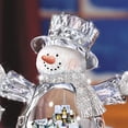thumbnail image 4 of Figura Thomas Kinkade, muñeco de nieve de cristal navideño blanco, 25 cm, 4 of 6