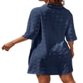 thumbnail image 3 of CHOK Paréos d'Été pour Maillots de Bain en Chiffon pour Femmes, Robe Chemise à Pompons Ample, 3 of 6