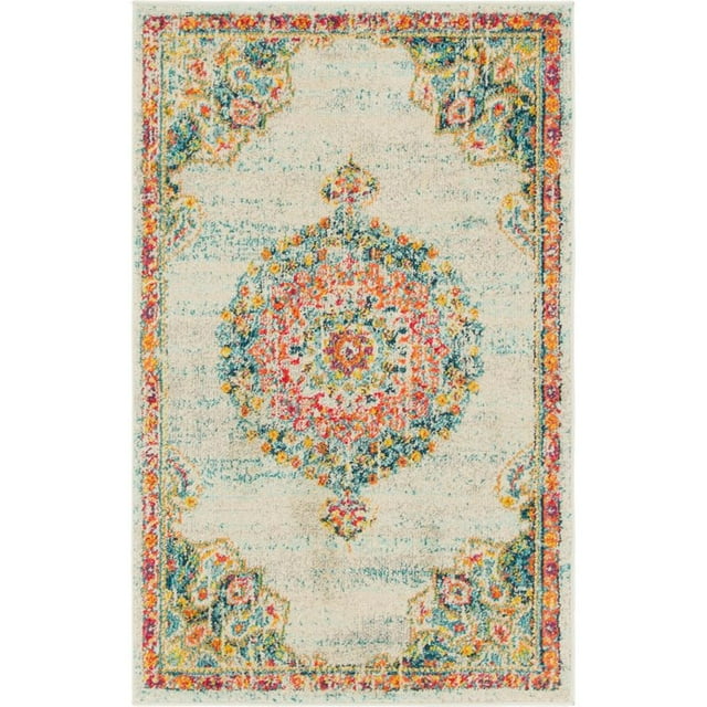 Unique Loom Penrose Center Medallion Rug3' 3 x 5' 3 Rectangle Ivory/Blue