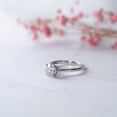 thumbnail image 2 of Kalapi Jewel 1.4 Ct Round Cut Moissanite Engagement Ring for Women in 14K White Gold Plated Prong Setting - Stylish Solitaire Wedding Band Perfect Gift Idea, 2 of 5