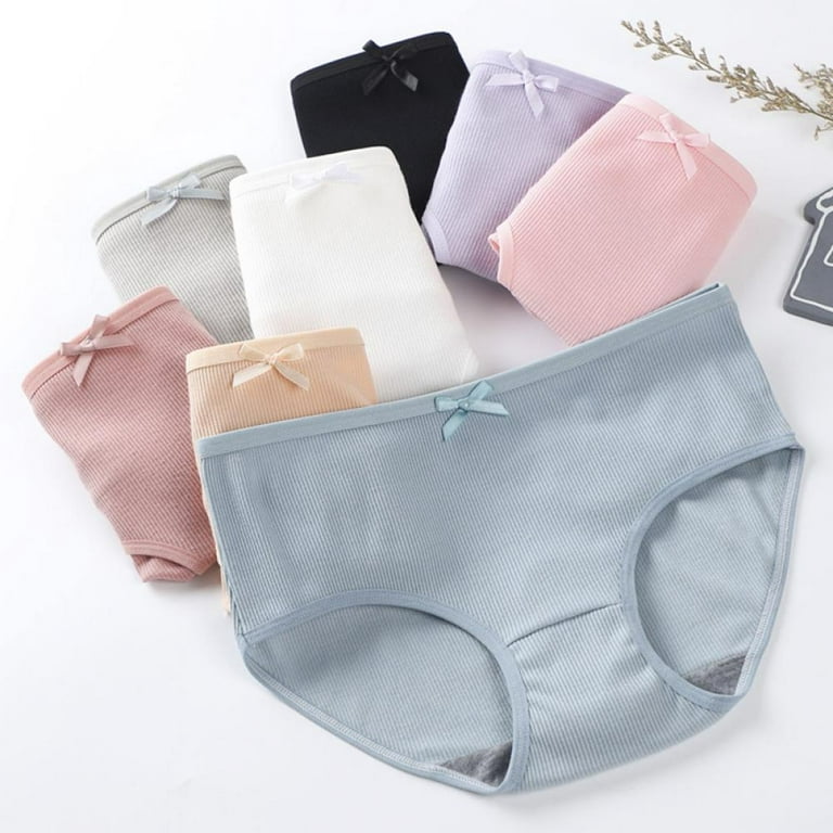 Mid-waist Girls Panties Seamless Underwear Comfortable And Breathable Girl  With Bow Briefs 
