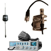 Uniden PC787 40-Channel CB Radio With Big SWR Meter, Tram 3700 Trucker CB Antenna and Browning BR-MM-18 Mirror-Mount Kit With CB Antenna Coaxial Cable