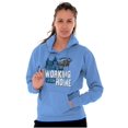 thumbnail image 3 of Funny Hunting Work From Home Hunters Unisex Plus Fleece Graphic Hoodie Brisco Brands 2X, 3 of 5