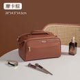 thumbnail image 6 of PU Leather Cosmetic Bag for Girls Travel Washing Storage Bag Makeup Bag for Women Men Water-resistant Makeup Cosmetic Bag Travel Organizer for Accessories, 6 of 7