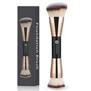 KINGMAS Foundation Makeup Brush, Double Ended Makeup Brushes for Blending Liquid Powder, Concealer Cream Cosmetics, Blush brush (B01-Black)