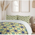 thumbnail image 6 of Ambesonne Antique Duvet Cover Set, Moroccan Motif Folk, 2-Calking, Violet Blue Yellow, 6 of 7