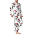 thumbnail image 2 of Picia Cute Poodle Dog Pattern Men’s Long-Sleeve Sleepwear Set - Soft 2-Piece Loungewear with Pockets, Comfy PJs for Relaxing Nights-Large, 2 of 7